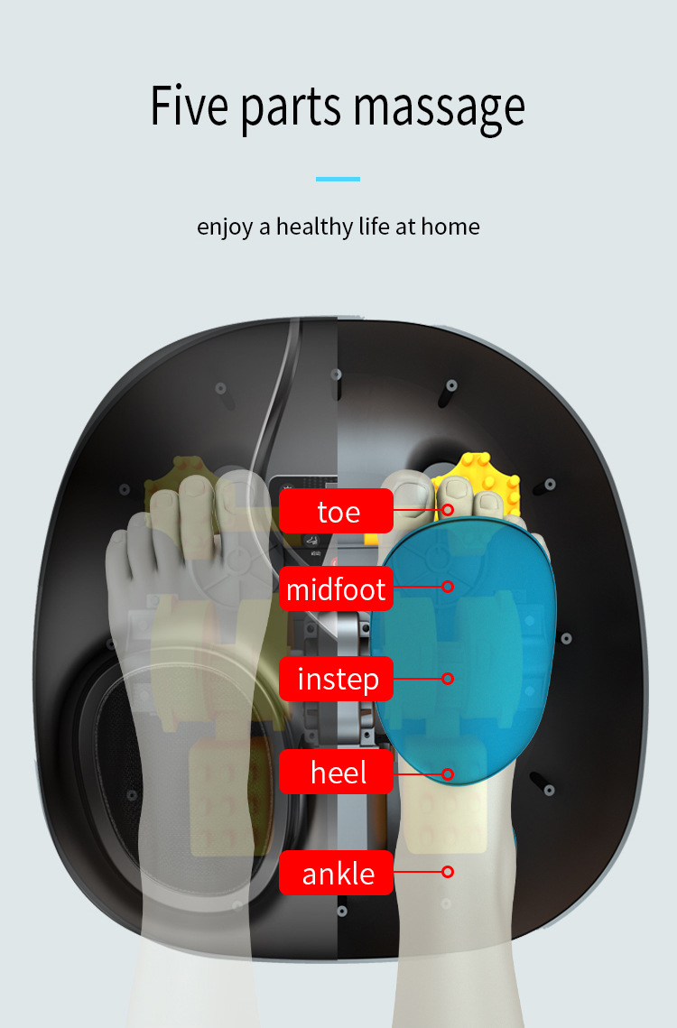 Masajeador de pies y piernas con calefacción por infrarrojos para oficina