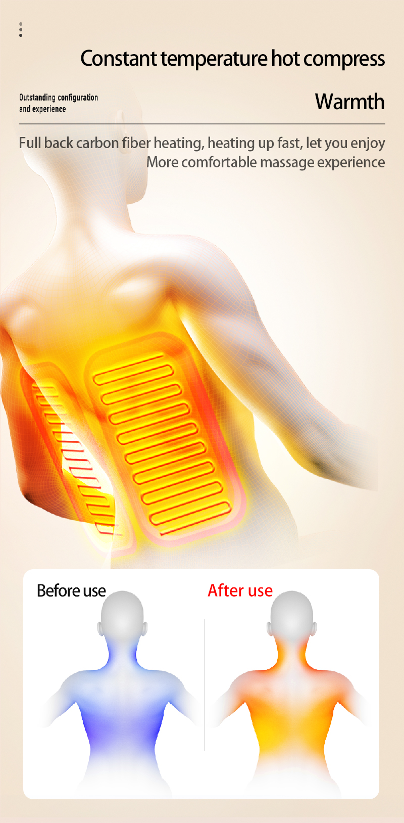 Nueva actualización de lujo inteligente detección de cuerpo calor cuerpo completo 6D único masaje Shiatsu Control de tiempo silla de masaje con luz lateral LED