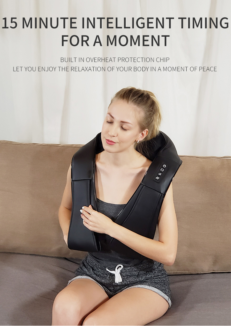 Cinturón de Shiatsu para amasar portátil, cinturón masajeador de golpeteo Hadad para todo el cuerpo, cinturón de masaje eléctrico para hombros y cuello