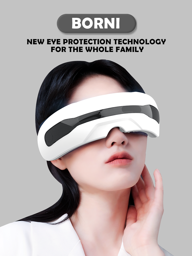 Masajeador de ojos con punta de masaje de silicona de nueva tecnología masajeador de ojos de compresión de calor con diente azul